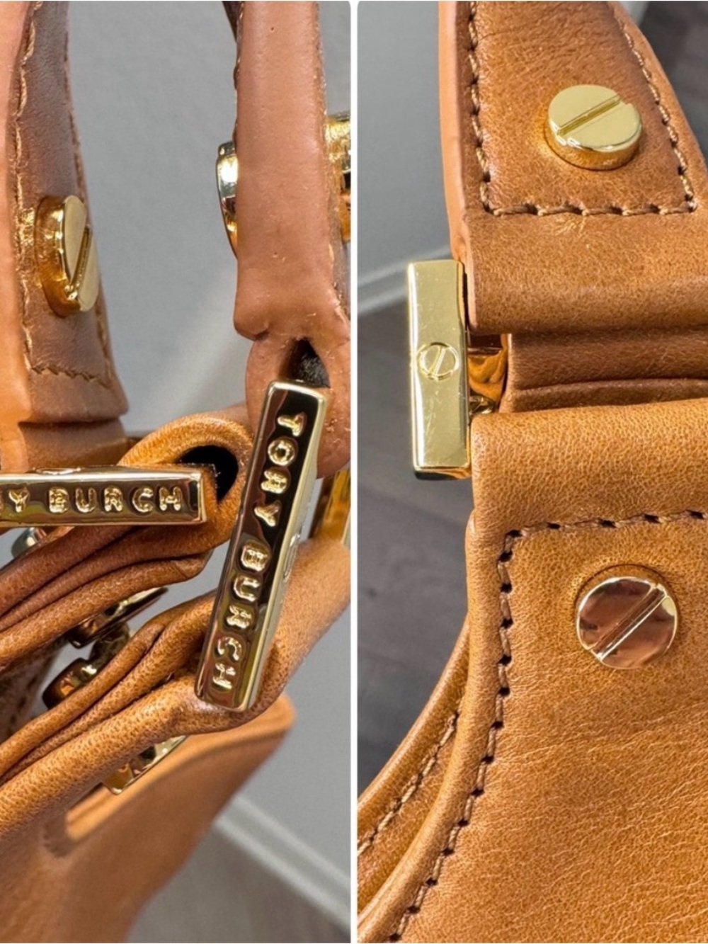 Tory Burch Bombe Tote Tan with dust bag - Picture 5 of 10